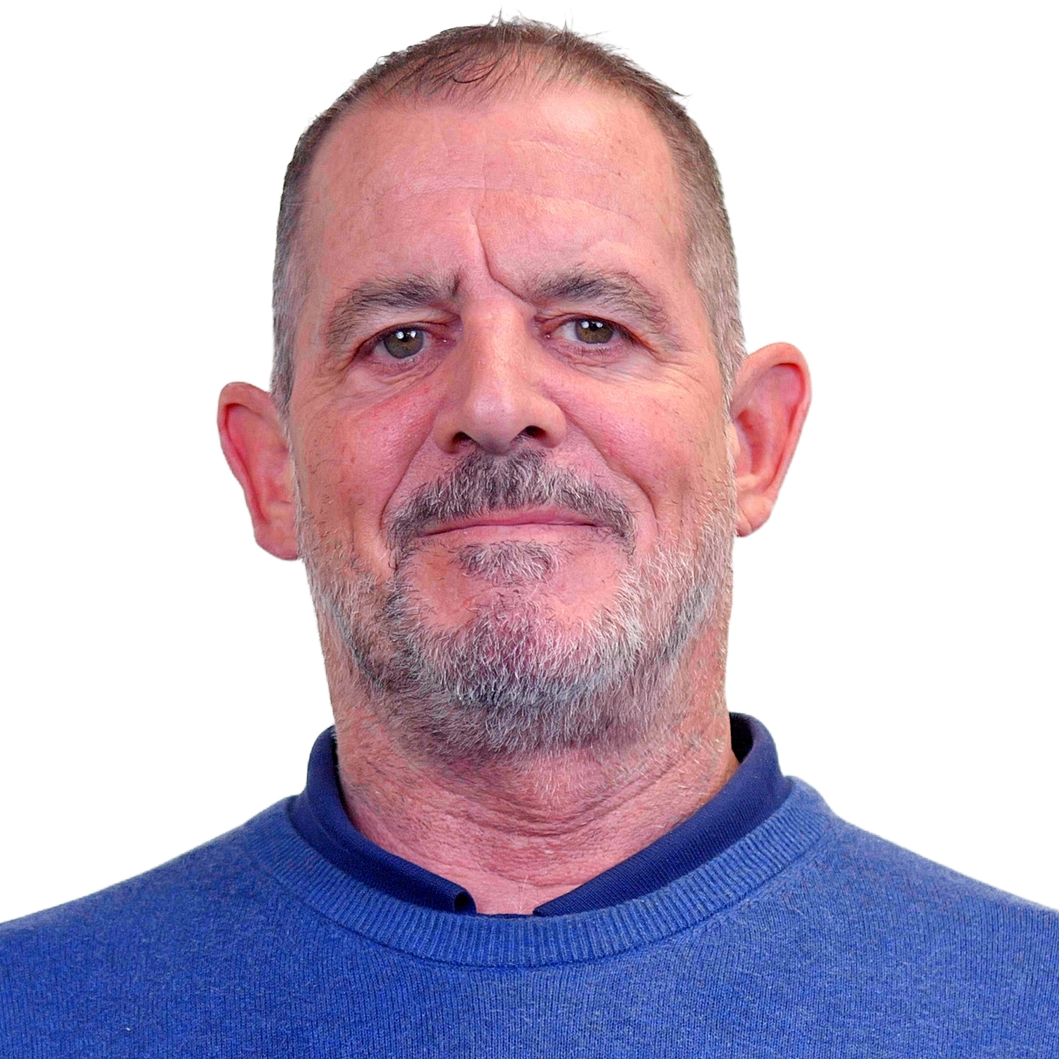 Neal Roderick (TMS) smiling in a white background.