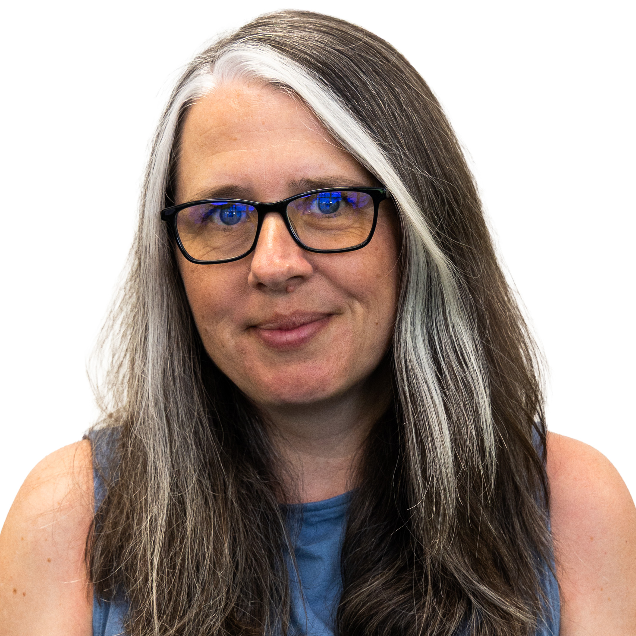 Vicky Seaton (TMS) smiling in a white background.