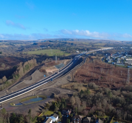 Drone shot of Heads of the Valley