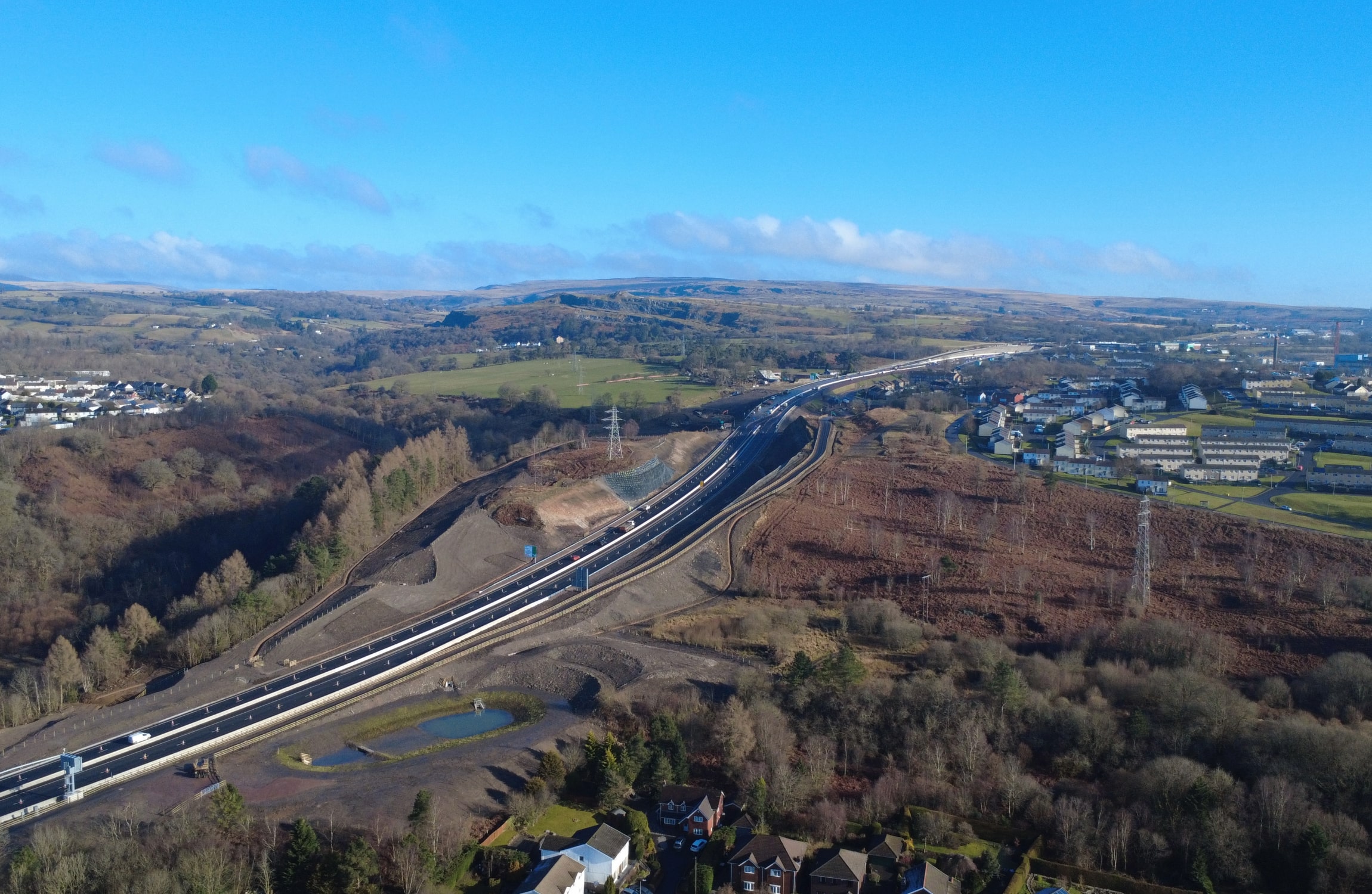 Drone shot of Heads of the Valley