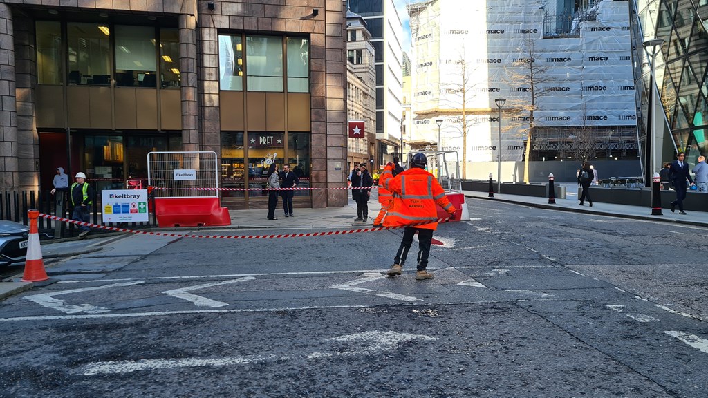 St Mary's Axe Temporary Traffic Management.