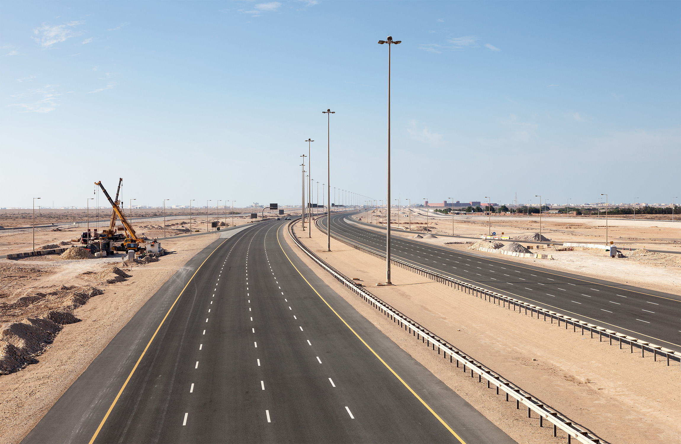 Highway road in Qatar.