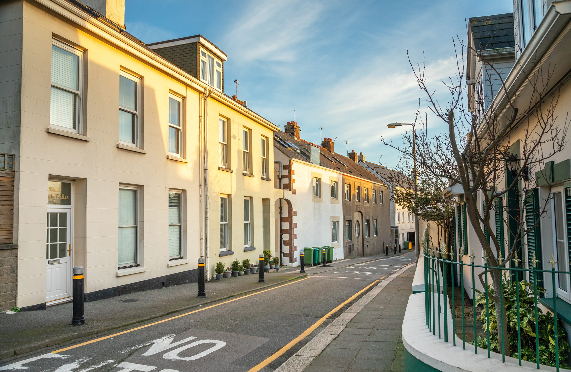 Residential street in Jersey.
