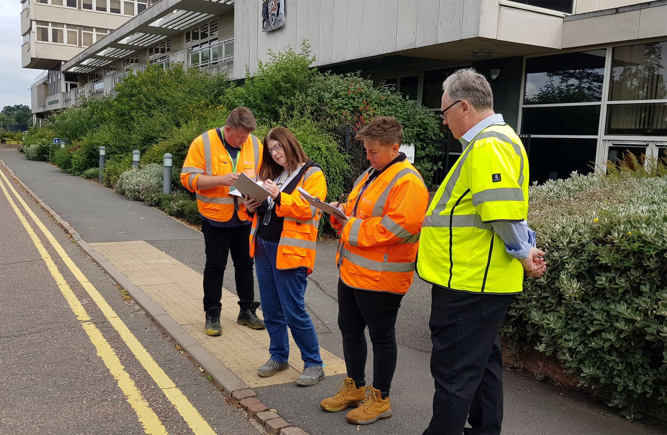 Phil (TMS) taking delegates outside for practical learning.