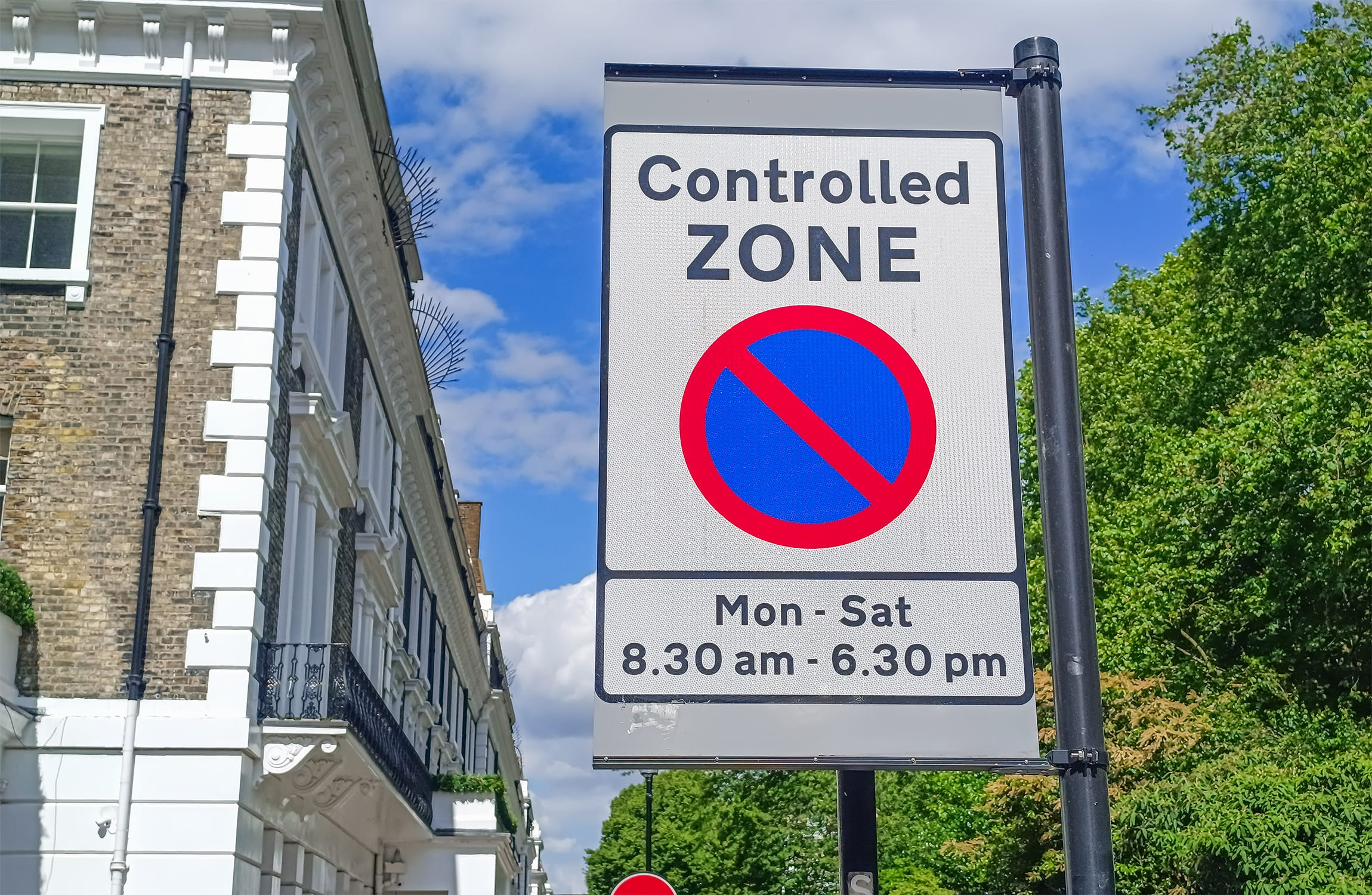 Controlled zone sign.