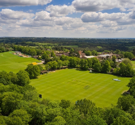 Aerial view of an independent school.