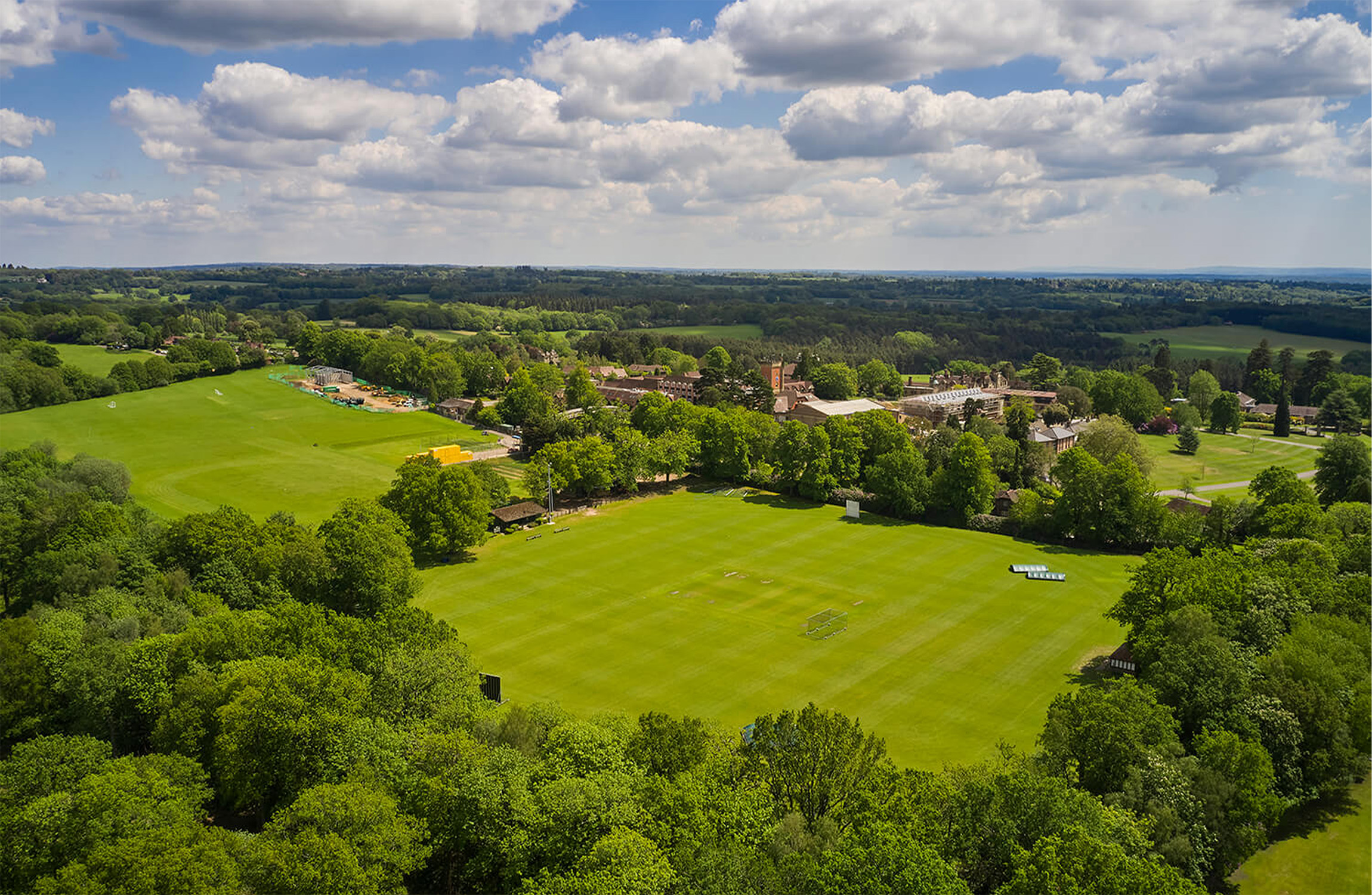 Aerial view of an independent school.